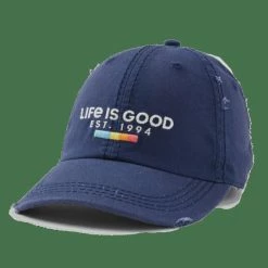 Life Is Good HATS LIG Rainbow Blocks Sunwashed